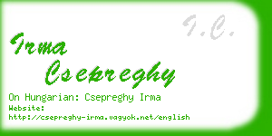 irma csepreghy business card